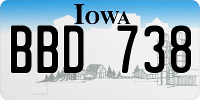 IA license plate BBD738