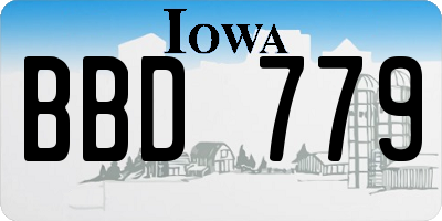IA license plate BBD779