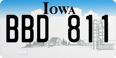 IA license plate BBD811