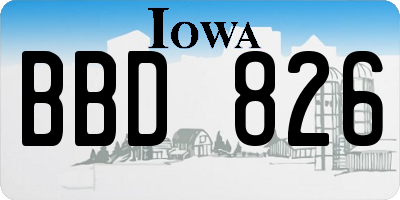 IA license plate BBD826