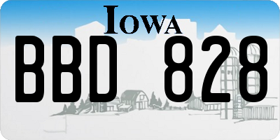 IA license plate BBD828