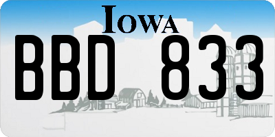 IA license plate BBD833