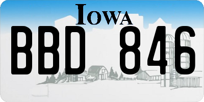 IA license plate BBD846