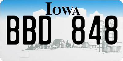IA license plate BBD848