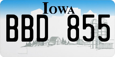 IA license plate BBD855