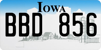 IA license plate BBD856