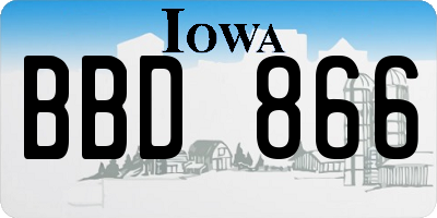 IA license plate BBD866