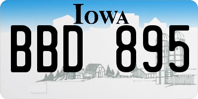 IA license plate BBD895