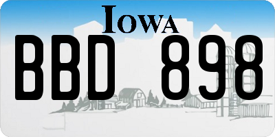 IA license plate BBD898