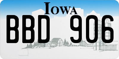 IA license plate BBD906