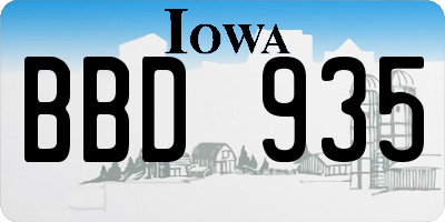 IA license plate BBD935