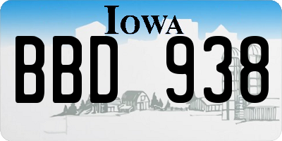 IA license plate BBD938