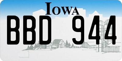 IA license plate BBD944