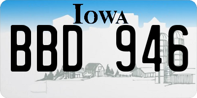 IA license plate BBD946