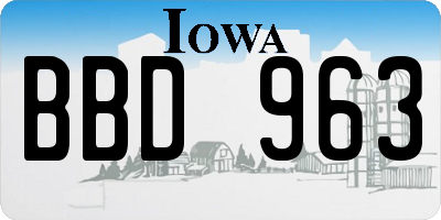 IA license plate BBD963