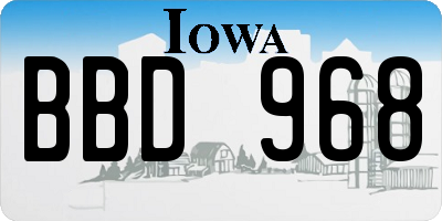 IA license plate BBD968