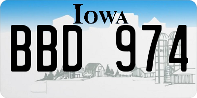 IA license plate BBD974