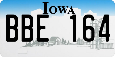 IA license plate BBE164
