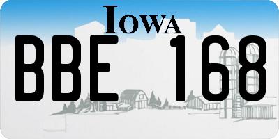 IA license plate BBE168
