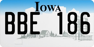 IA license plate BBE186
