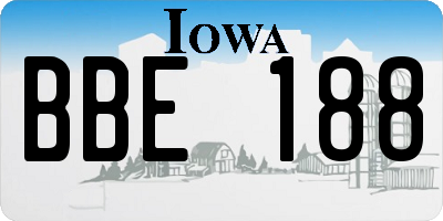 IA license plate BBE188