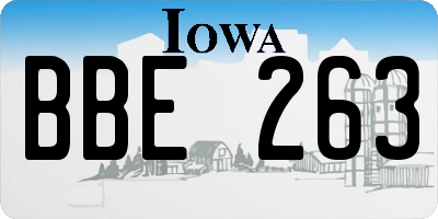 IA license plate BBE263
