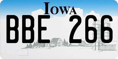 IA license plate BBE266