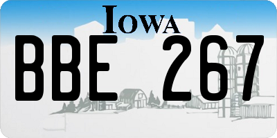 IA license plate BBE267