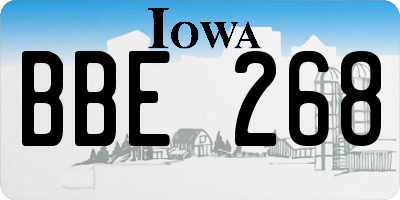 IA license plate BBE268