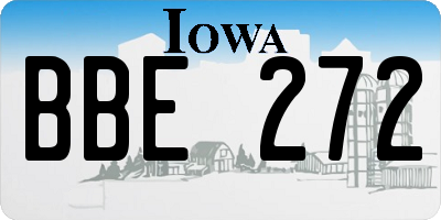 IA license plate BBE272