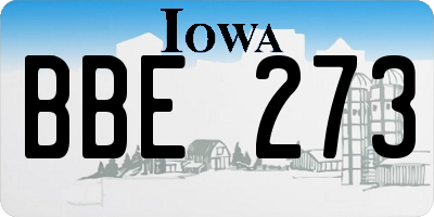 IA license plate BBE273