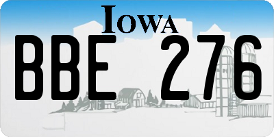IA license plate BBE276