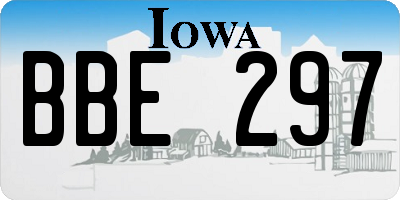 IA license plate BBE297