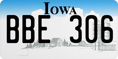 IA license plate BBE306