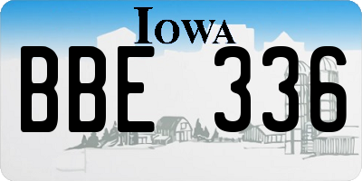 IA license plate BBE336