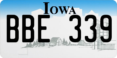 IA license plate BBE339
