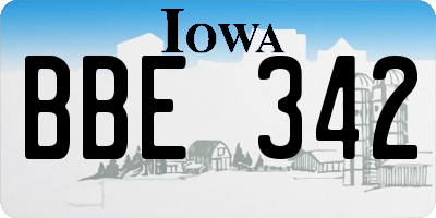 IA license plate BBE342