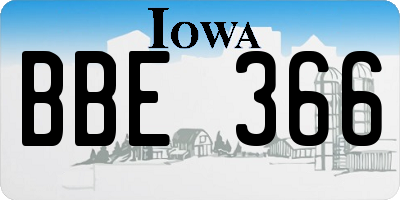 IA license plate BBE366