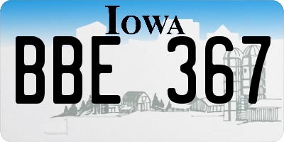 IA license plate BBE367