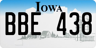 IA license plate BBE438