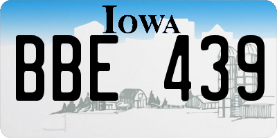 IA license plate BBE439