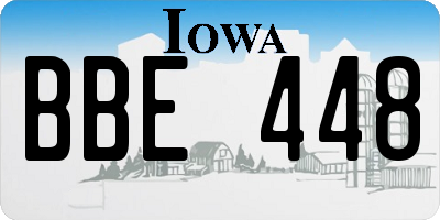 IA license plate BBE448