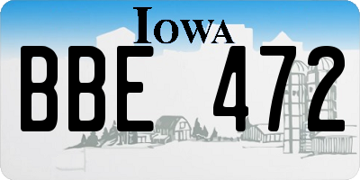 IA license plate BBE472