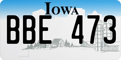 IA license plate BBE473