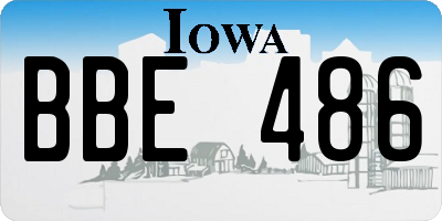 IA license plate BBE486
