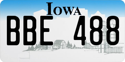 IA license plate BBE488