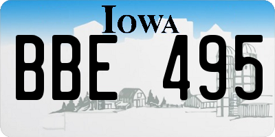 IA license plate BBE495