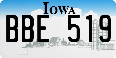 IA license plate BBE519