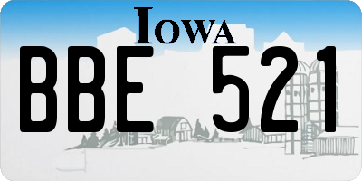 IA license plate BBE521