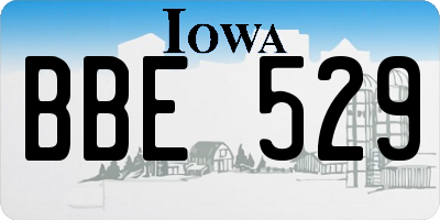 IA license plate BBE529